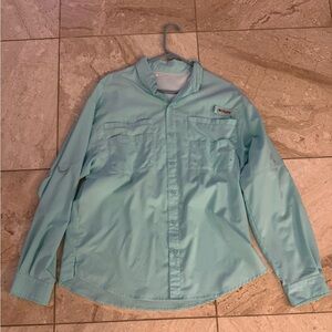 Men's sky blue Columbia PFG SIZE L LONG SLEEVE shirt